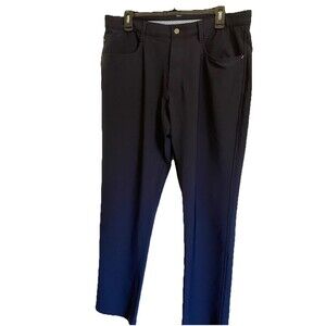 FOOTJOY Men's Performance Golf Pants 34x30 Navy Blue Athletic Fit EUC